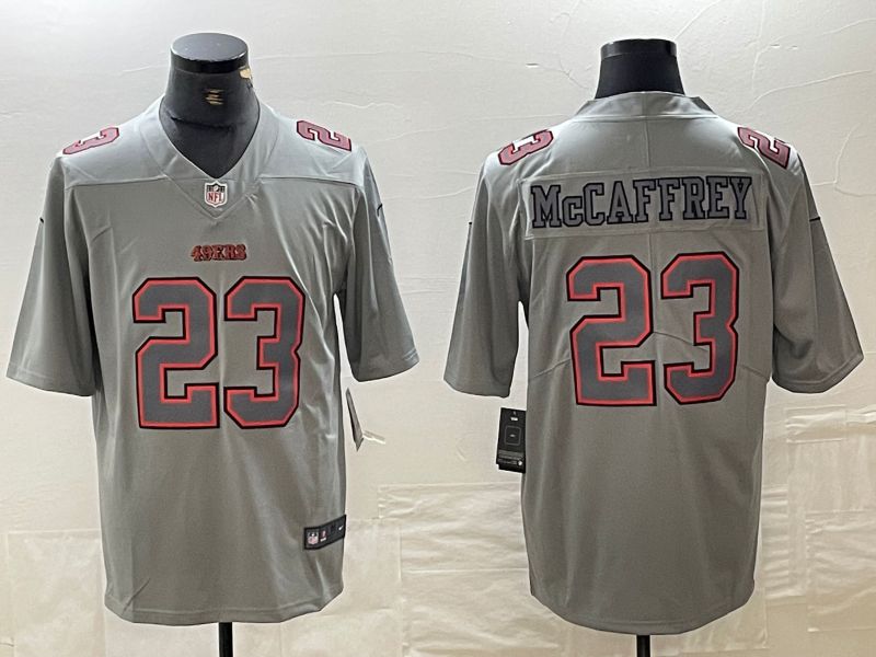 Men San Francisco 49ers 23 Mccaffrey Grey 2024 Nike Vapor Untouchable Limited NFL Jerseys